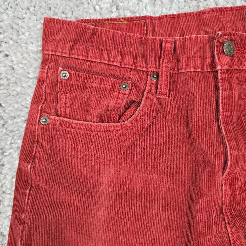 Levi's‎ 502 Mens Corduroy Straight Leg Pants Red Size 30 (fits 29x27) - Picture 4 of 16